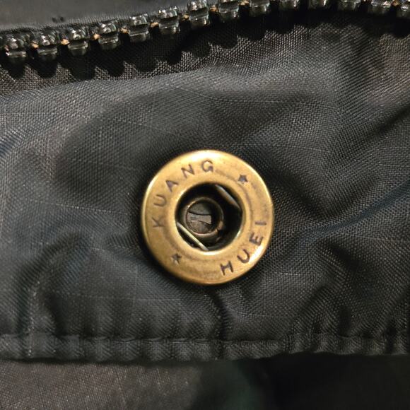 Vintage 1990's XL Charles Chevignon "Mark VI Engines" Black Down Puffer Jacket - Picture 9 of 11